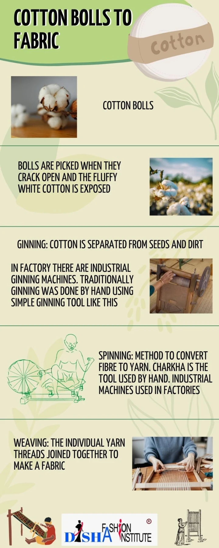 Cotton Bolls To Fabric Conversion Process